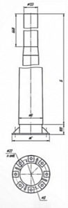 Силовая фланцевая опора с номинальной нагрузкой на вершину 700 кг КСП - 6,5/276/133/8 - 7